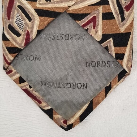 Robert Talbott Studio Nordstrom Tie Hand Sewn Silk Made USA 3 7/8 58 3/4 Brown - Picture 4 of 11